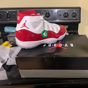 Jordan cherry 11 white and red size 10.5